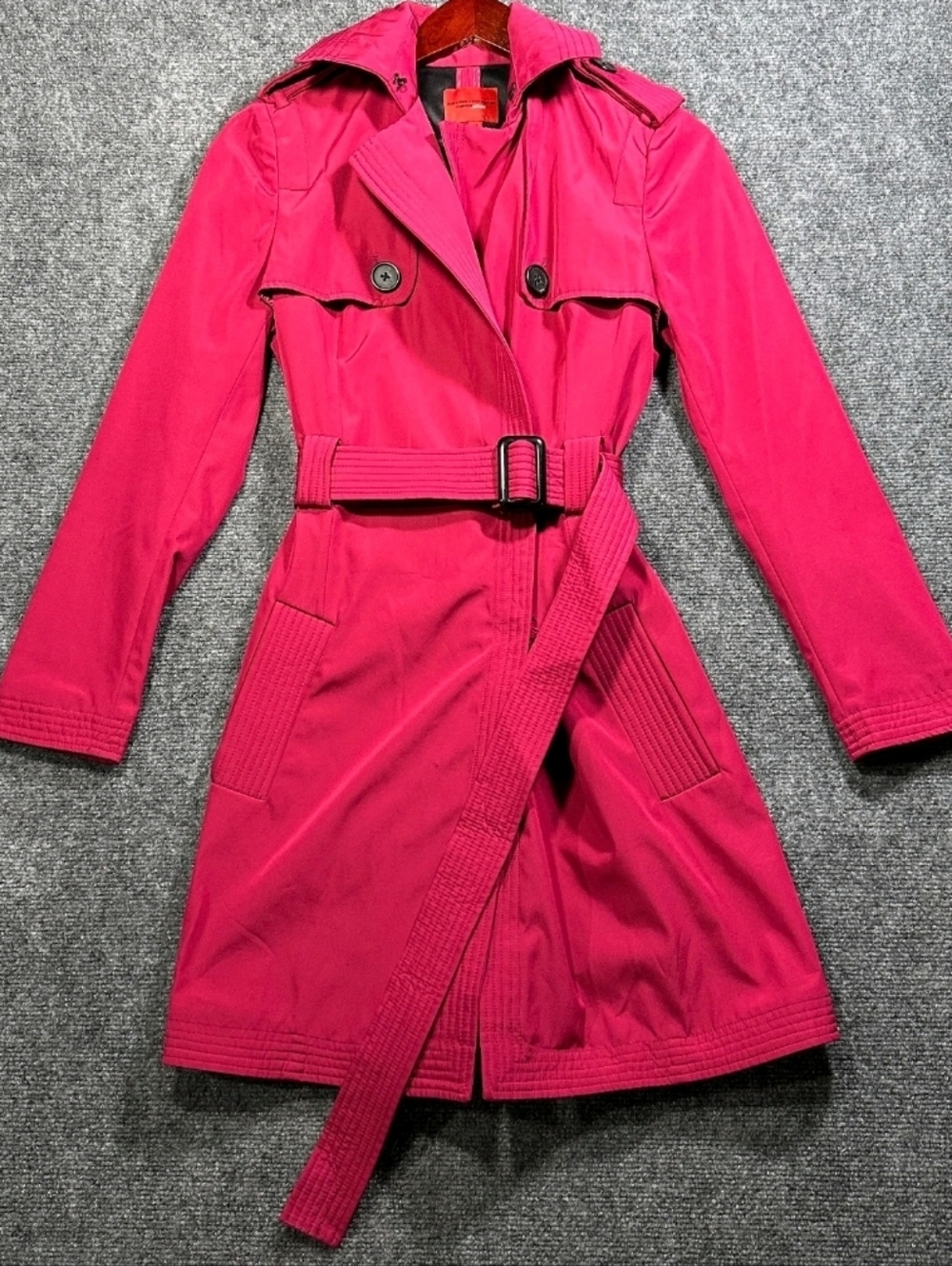 Narciso Rodriguez Fuchsia Berry Trench Coat with Belt